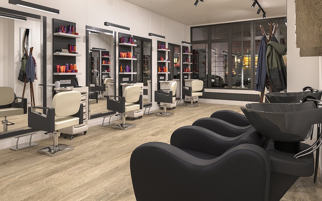 Salon Chairs in a row