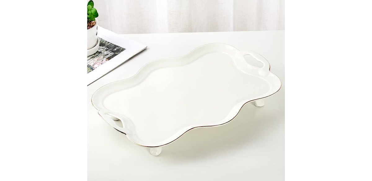 DUJUST Porcelain Serving Tray