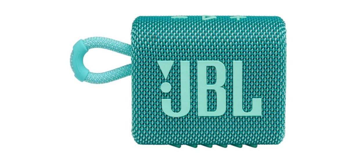 a JBL Go 3 Portable Bluetooth Speaker on a white background a JBL Go 3 Portable Bluetooth Speaker on a white background