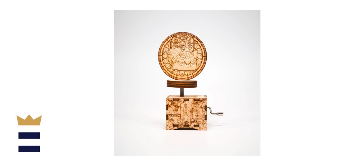 Beauty and the Beast Hand Cranked Music Box