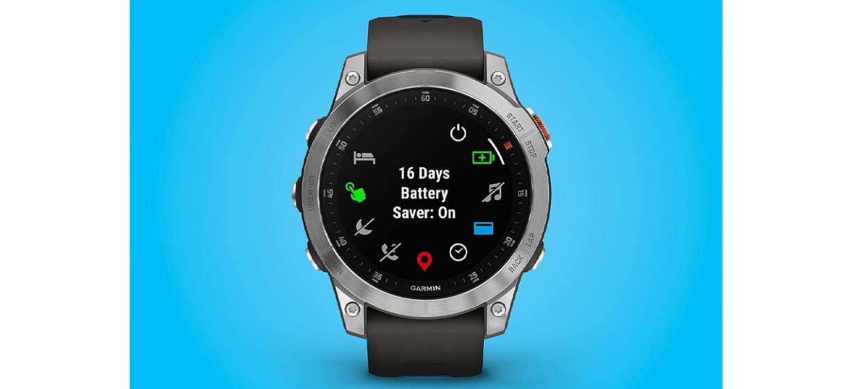 Garmin epix Gen 2 on aqua background