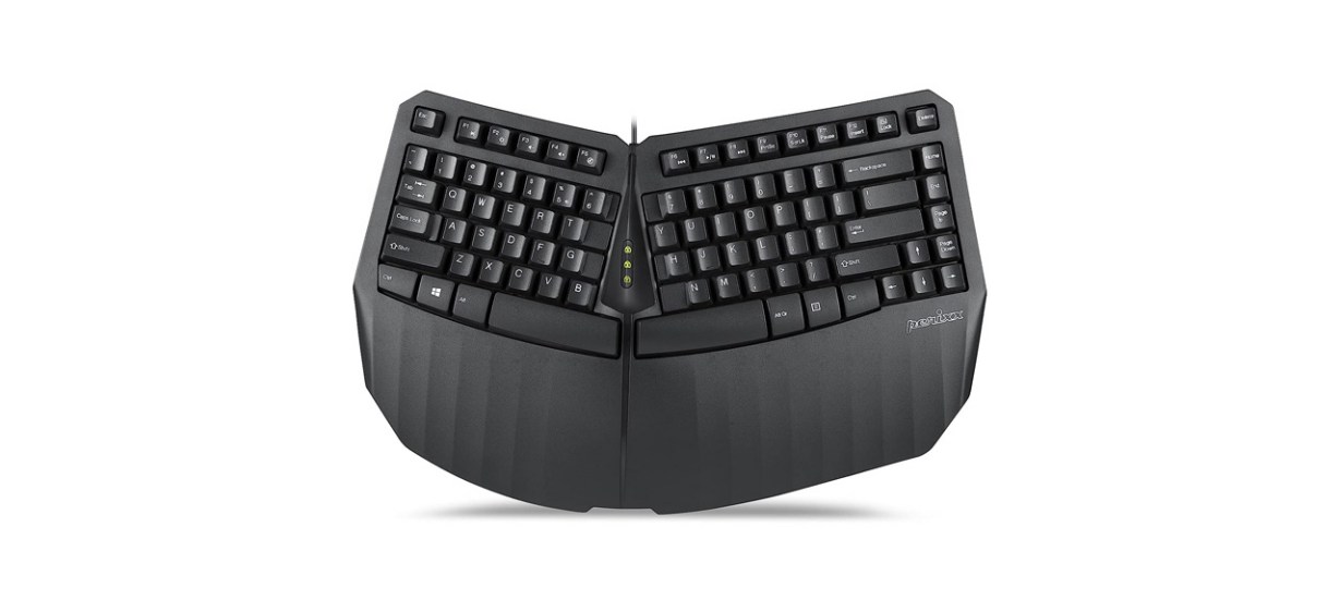 Perixx Periboard-413B Wired Ergonomic Keyboard on white background