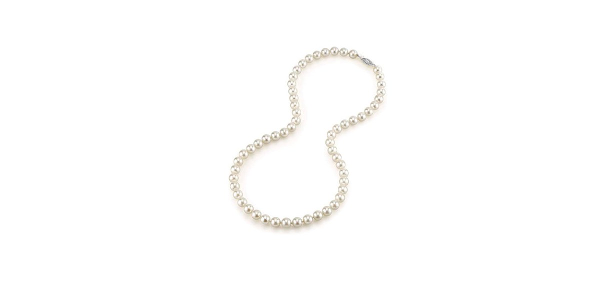 The Pearl Source Japanese Akoya Cultured Pearl Necklace The Pearl Source Japanese Akoya Cultured Pearl Necklace