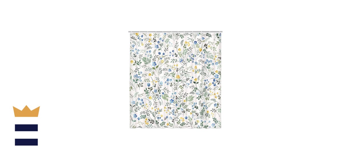 Jawo Fabric Floral Shower Curtain