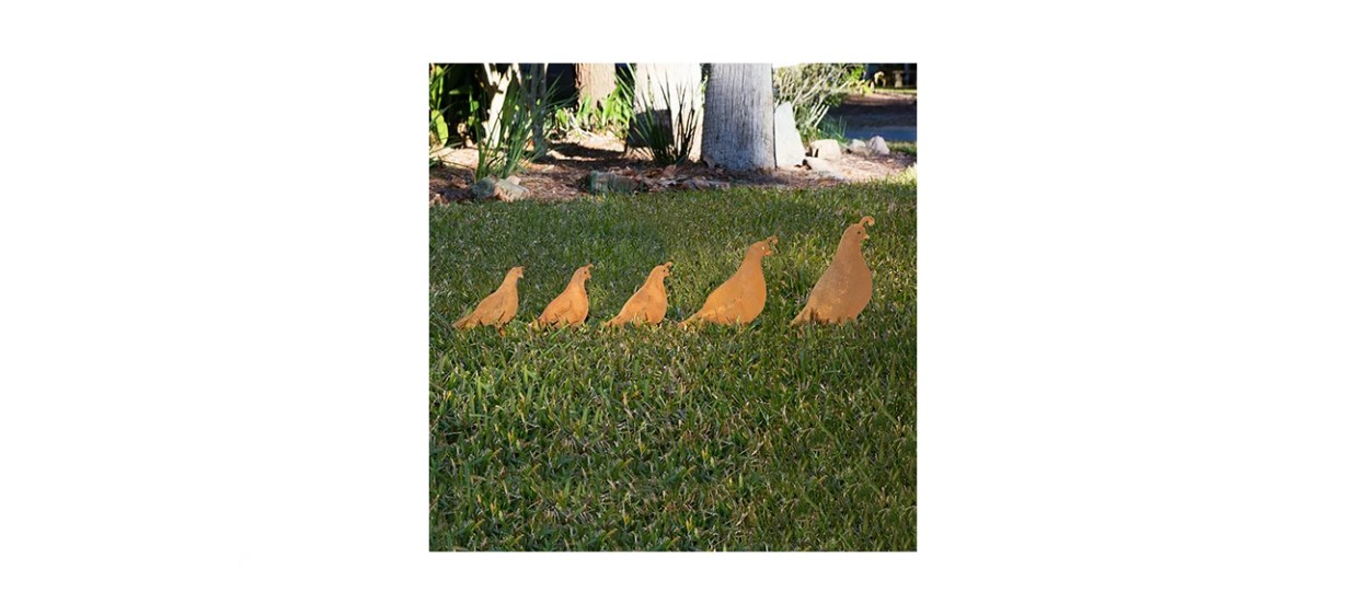 Quail Set Garden Sculpture Quail Set Garden Sculpture