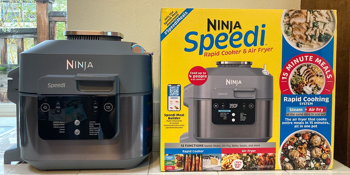 Ninja Speedi next to product box Ninja Speedi next to product box