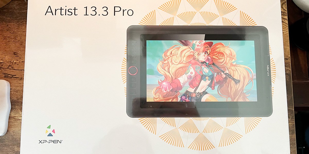 Closeup of  XP-Pen Artist 13.3 Pro Drawing Tablet with Screen product box Closeup of  XP-Pen Artist 13.3 Pro Drawing Tablet with Screen product box