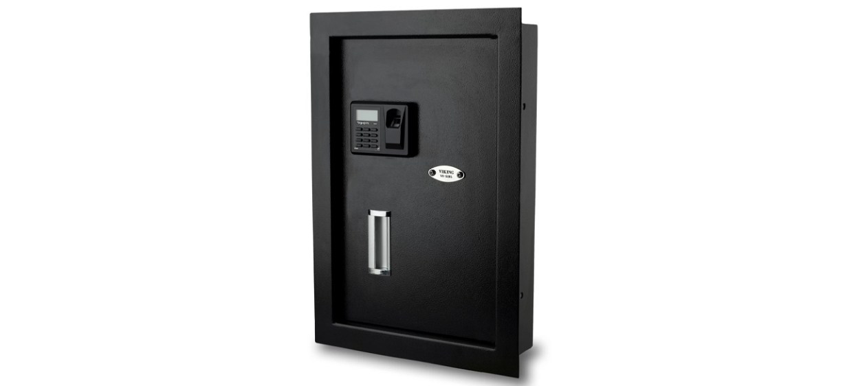 Best Viking Hidden Wall Biometric Fingerprint LCD Keypad Safe