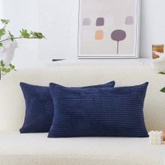 Home Brilliant Plush Striped Pillow Covers