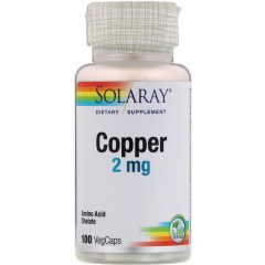 Solaray Copper 2mg Capsules (Chelated)
