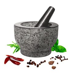 HiCoup Kitchenware Granite Mortar and Pestle