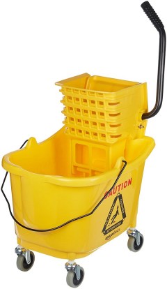 AmazonBasics Side Press Wringer Combo Commercial Mop Bucket