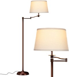 Brightech Caden Swing Arm LED Floor Lamp