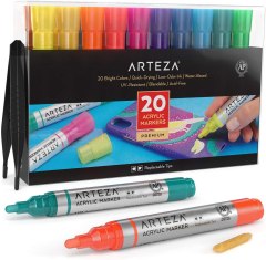 Arteza Acrylic Paint Markers, Set of 20