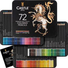 Castle Art Supplies Set of 72 Colored Pencils
