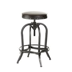 Christopher Knight Home Rustic Industrial Swivel Adjustable Bar Stool