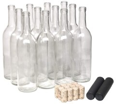 North Mountain Supply Glass Bordeaux Wine Bottle