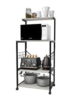 Bestier Utility Storage Shelf Microwave Cart