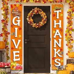 Fecedy Give Thanks Hanging Banner
