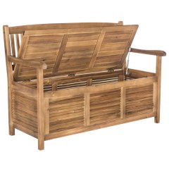 One Allium Way Natural Acacia Outdoor Bench