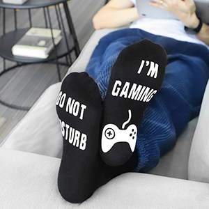 QAPIZM "Do Not Disturb, I'm Gaming" Socks