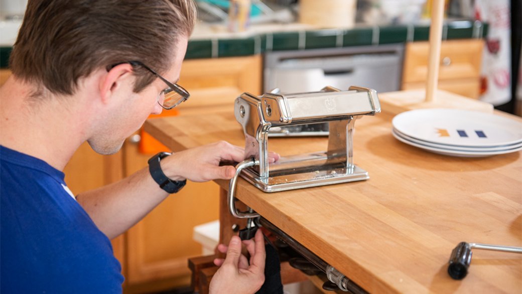 Pasta Maker Deluxe Set by Cucina Pro -Includes Spaghetti Fettucini Angel Hair Ravioli Lasagnette Attachments