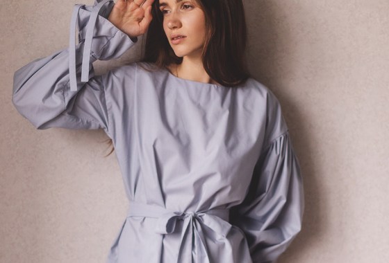 Best blue puff sleeve dress