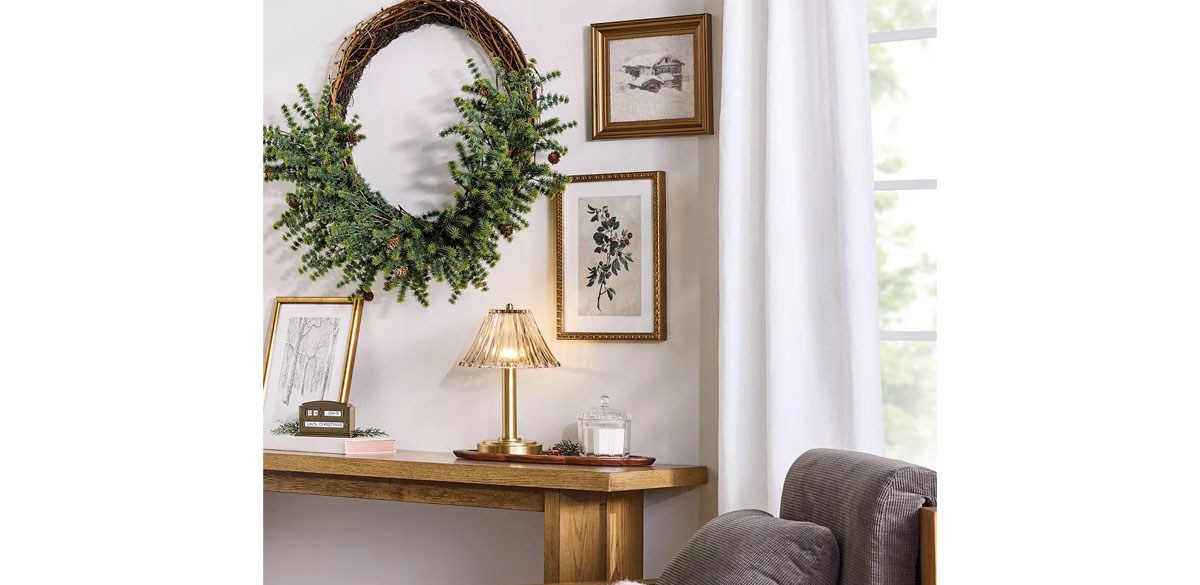 Asymmetrical Pine with Pinecone Wreath - Hearth &amp; Hand with Magnolia