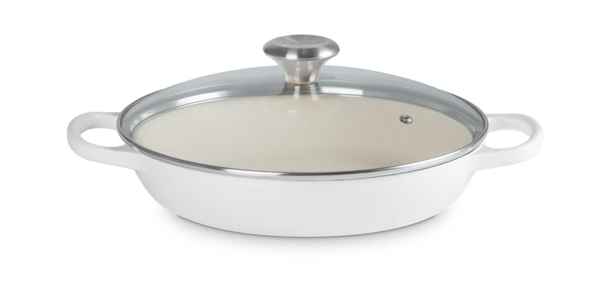 Le Creuset Enameled Cast Iron Signature Round Braiser With Glass Lid