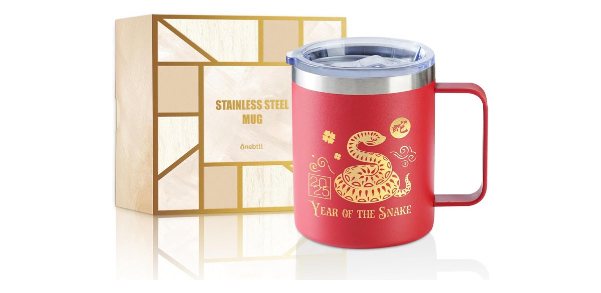 Onebttl Double Wall Vacuum Insulated Stainless Steel Mug with Lid