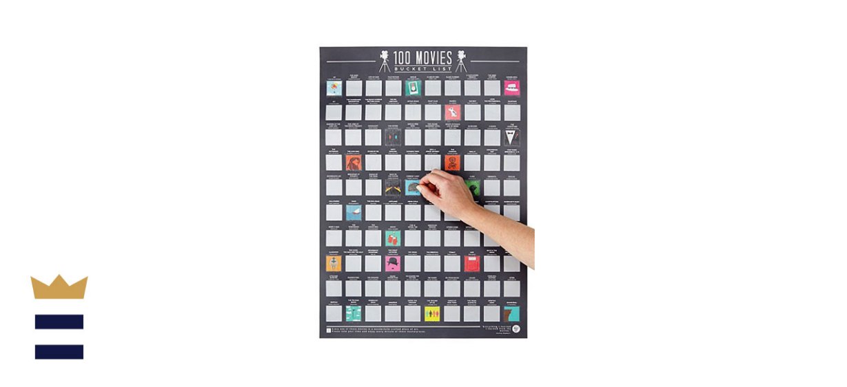 100 Movies Scratch Off Poster