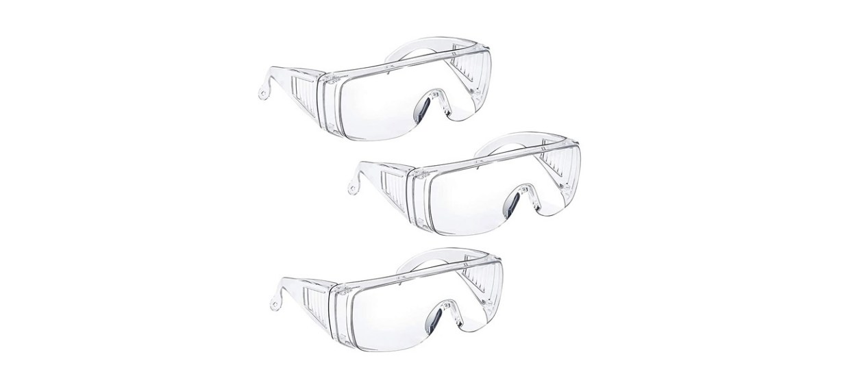 3-Pack Safety Glasses Over Eyeglasses