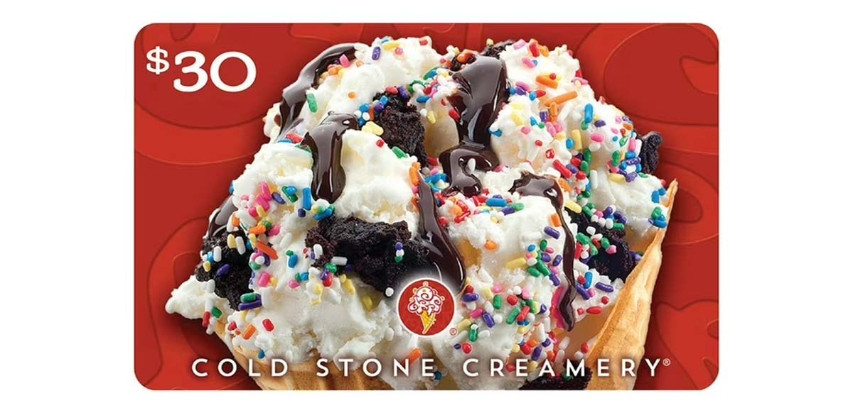 Cold Stone Creamery $30 Email Delivery Gift Card