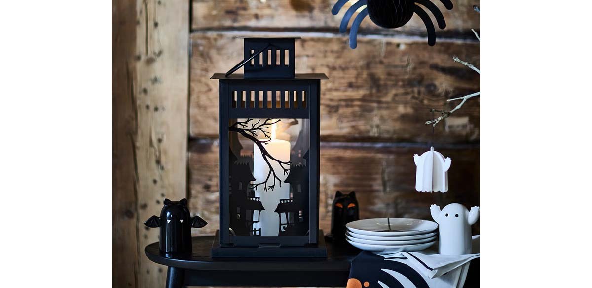 KUSTFYR Lantern for pillar candle
