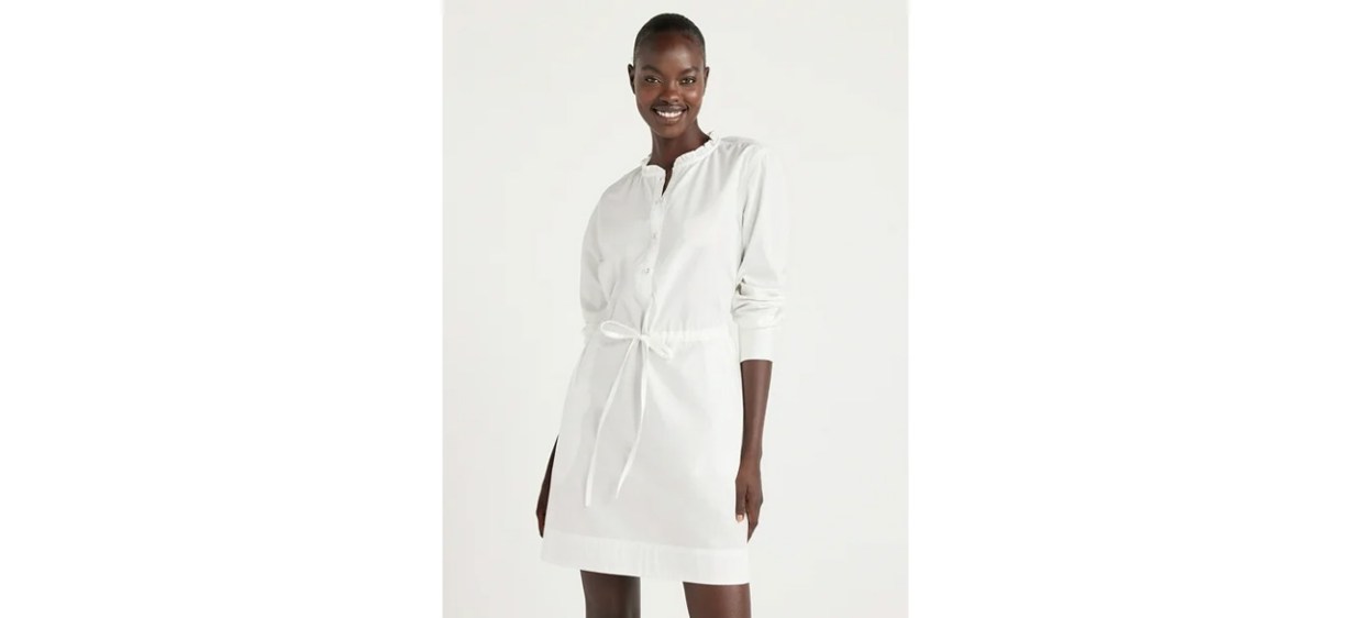 Free Assembly Ruffle Neck Mini Dress