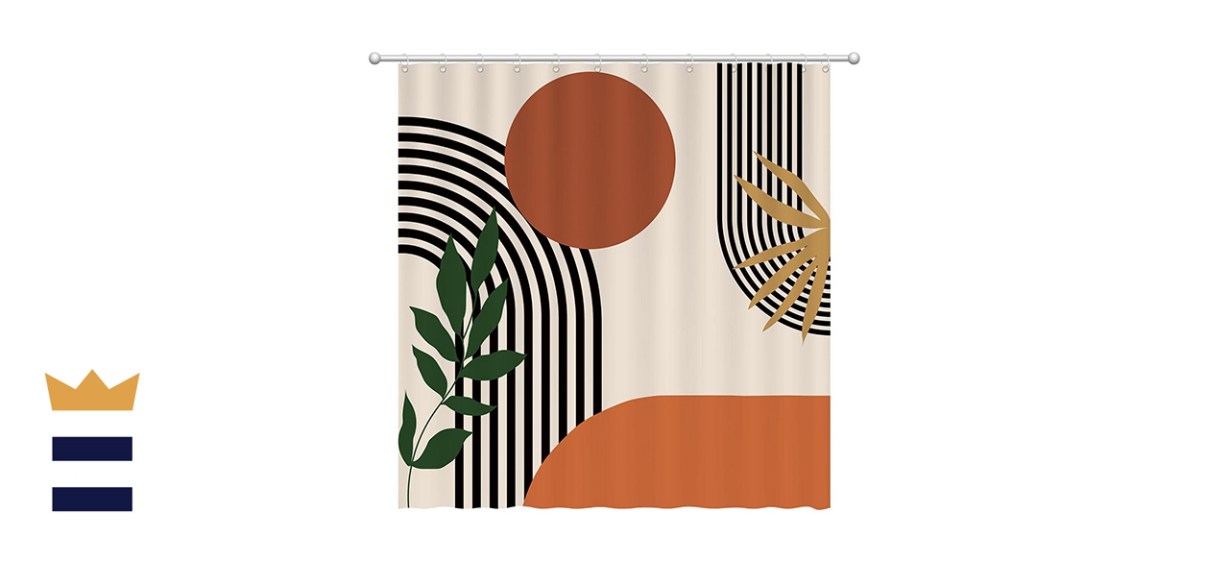 Allenjoy Mid Century Boho Shower Curtain Set