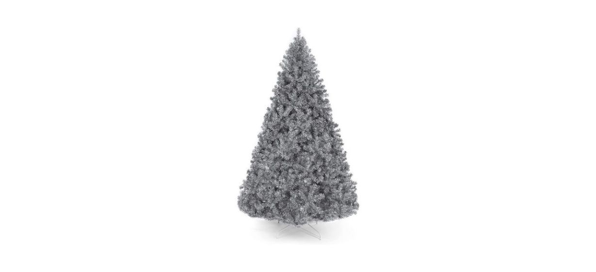 Best Best Choice Products Artificial Silver Tinsel Christmas Tree