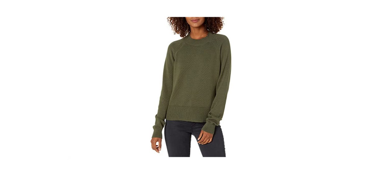 best Daily Ritual Women's Cotton Mock Neck Sweater