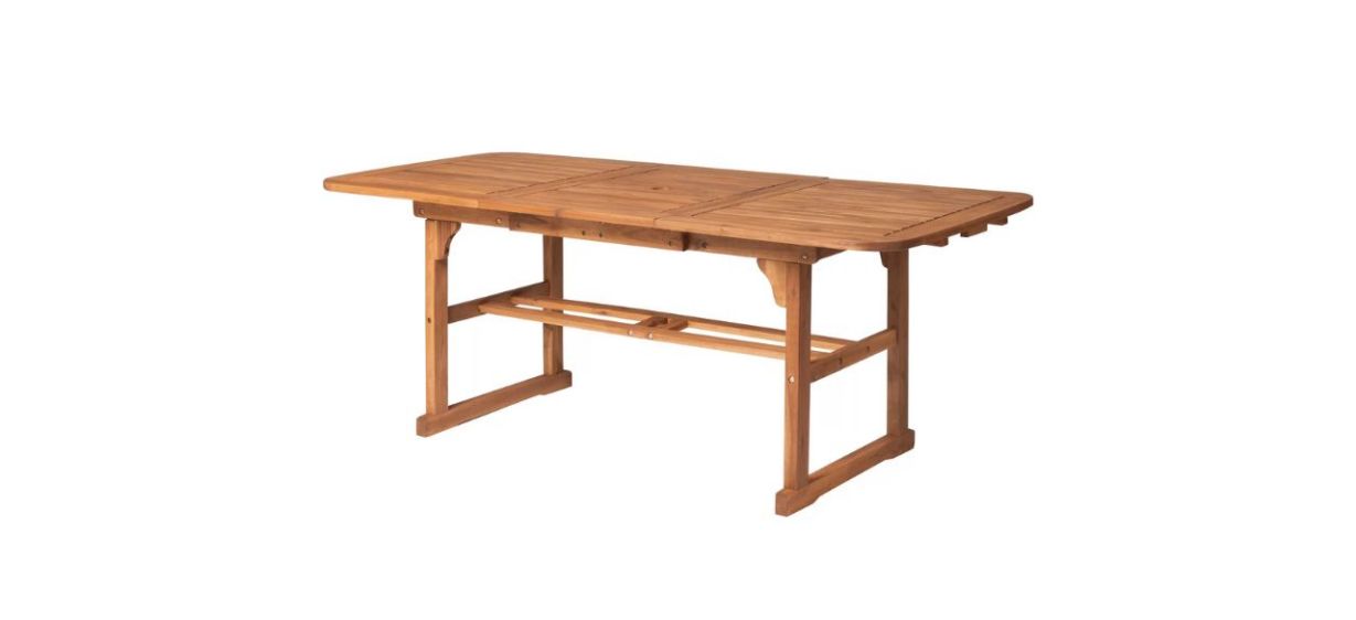 Lark Manor Brown Harbison Extendable Outdoor Dining Table Lark Manor Brown Harbison Extendable Outdoor Dining Table