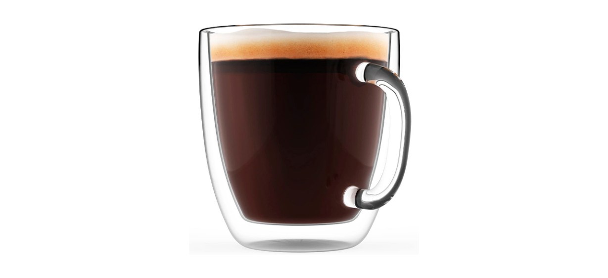 Best Elixir Glassware Large Double-Wall Coffee Mugs