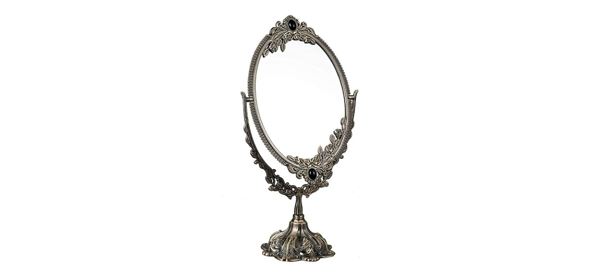 Best Feyarl Vintage Oval Table Top Mirror