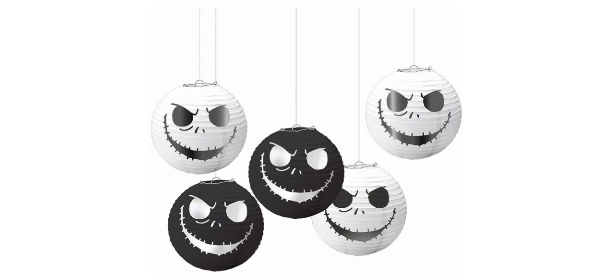 Amscan Tim Burton's Nightmare Before Christmas Lanterns on white background