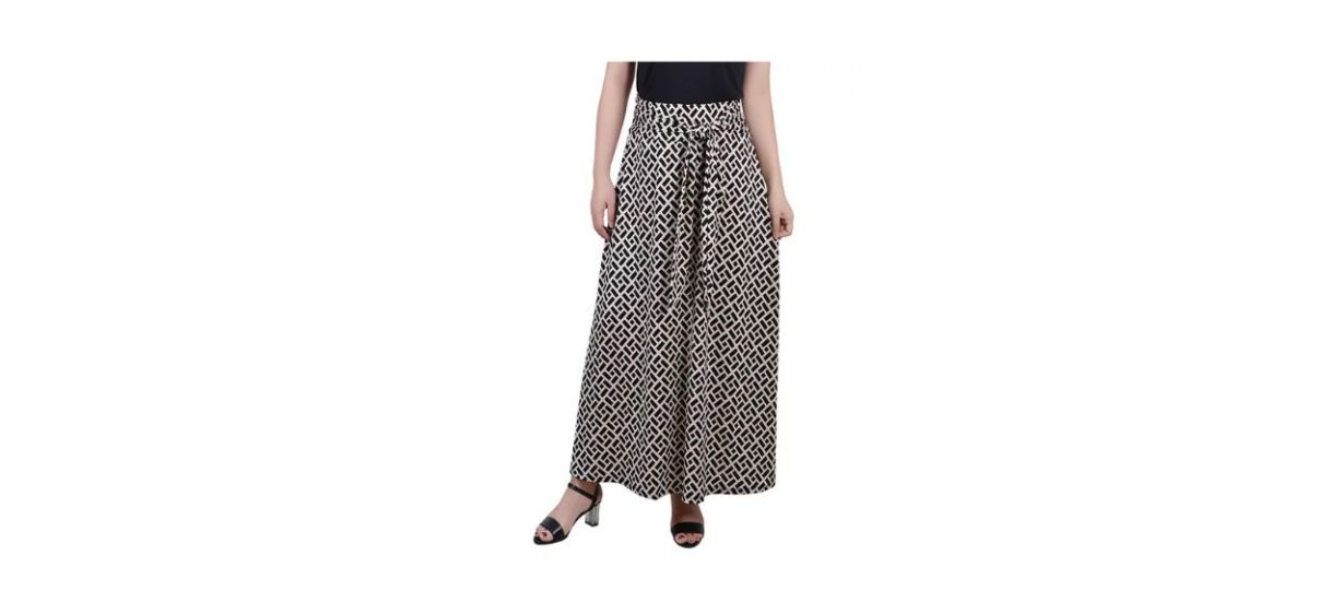 Best NY Collection Petite Maxi Skirt with Sash Waist Tie