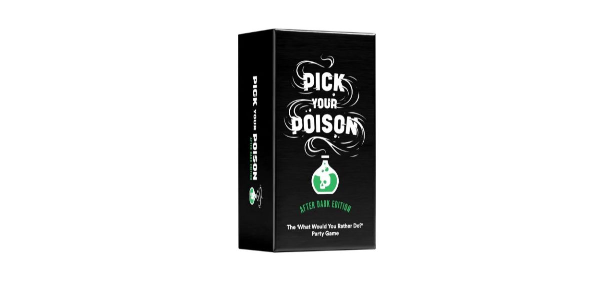 Pick Your Poison Card Game After Dark Edition black box on white background