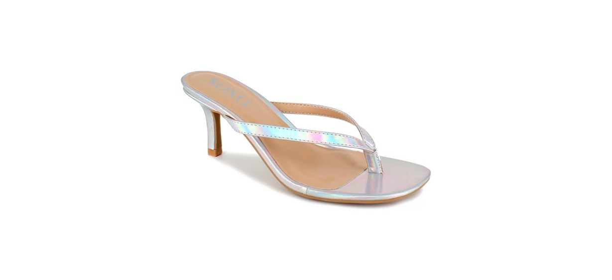 Best XOXO Gem Womens Heeled Thong Sandals