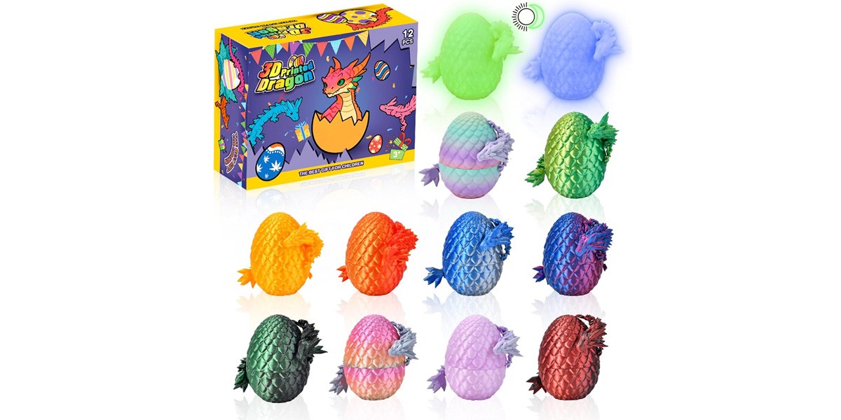 breibowski 12PCS 3D-Printed Dragon Eggs