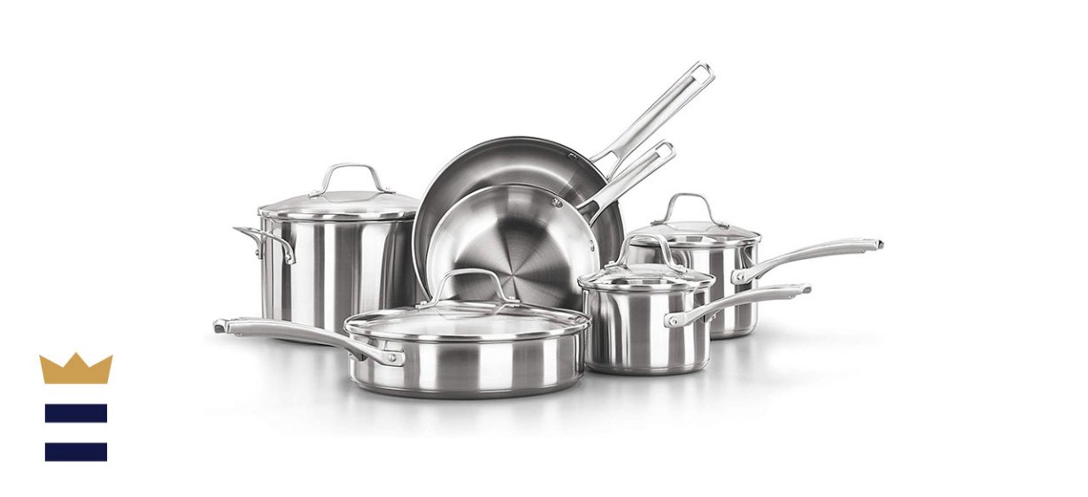 Calphalon Classic Stainless Steel Pots and Pans 10-Piece Cookware Set