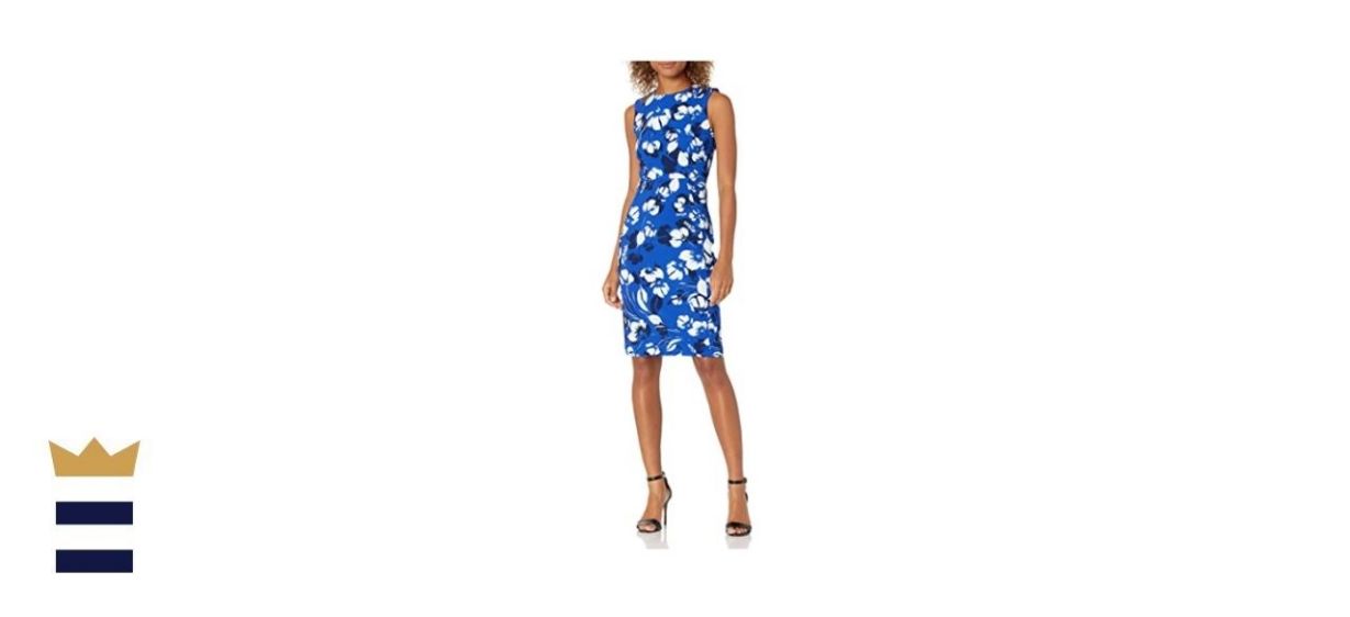 Calvin Klein Women’s Sleeveless Princess Seamed Sheath Dress