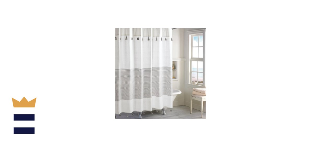 Campanella Cotton Striped Single Shower Curtain