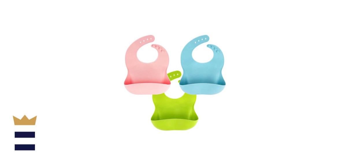 ChenYuTe 3-Pack Silicone Baby Bibs
